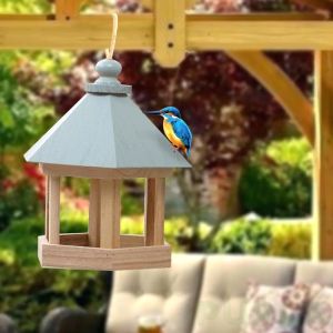 Mangeoire Oiseaux En Bois 4